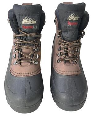 Itasca Thermolite Thin Insulation Mens Ice Breaker Winter Snow Boot Brown S 9